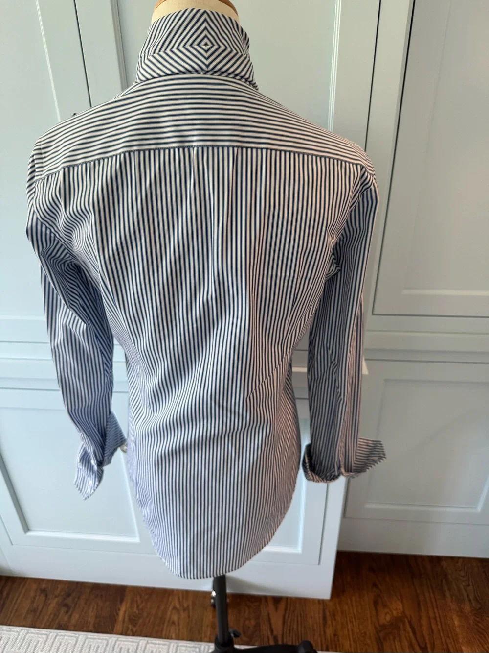 Vintage Ralph Lauren Sport Blue and White Striped Shirt with bow embellishment - Picture 5 of 7